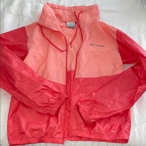 Columbia Two-tone Pink Windbreaker Jacket size XS worn once
